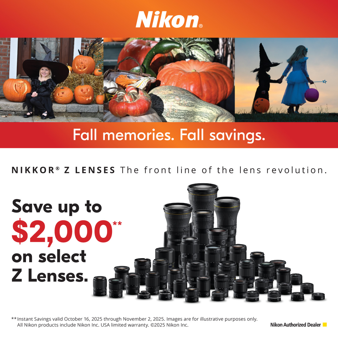 K&R Tamron Fathers Day Nikon lenses Fall Memories.  Fall Savings at K&R