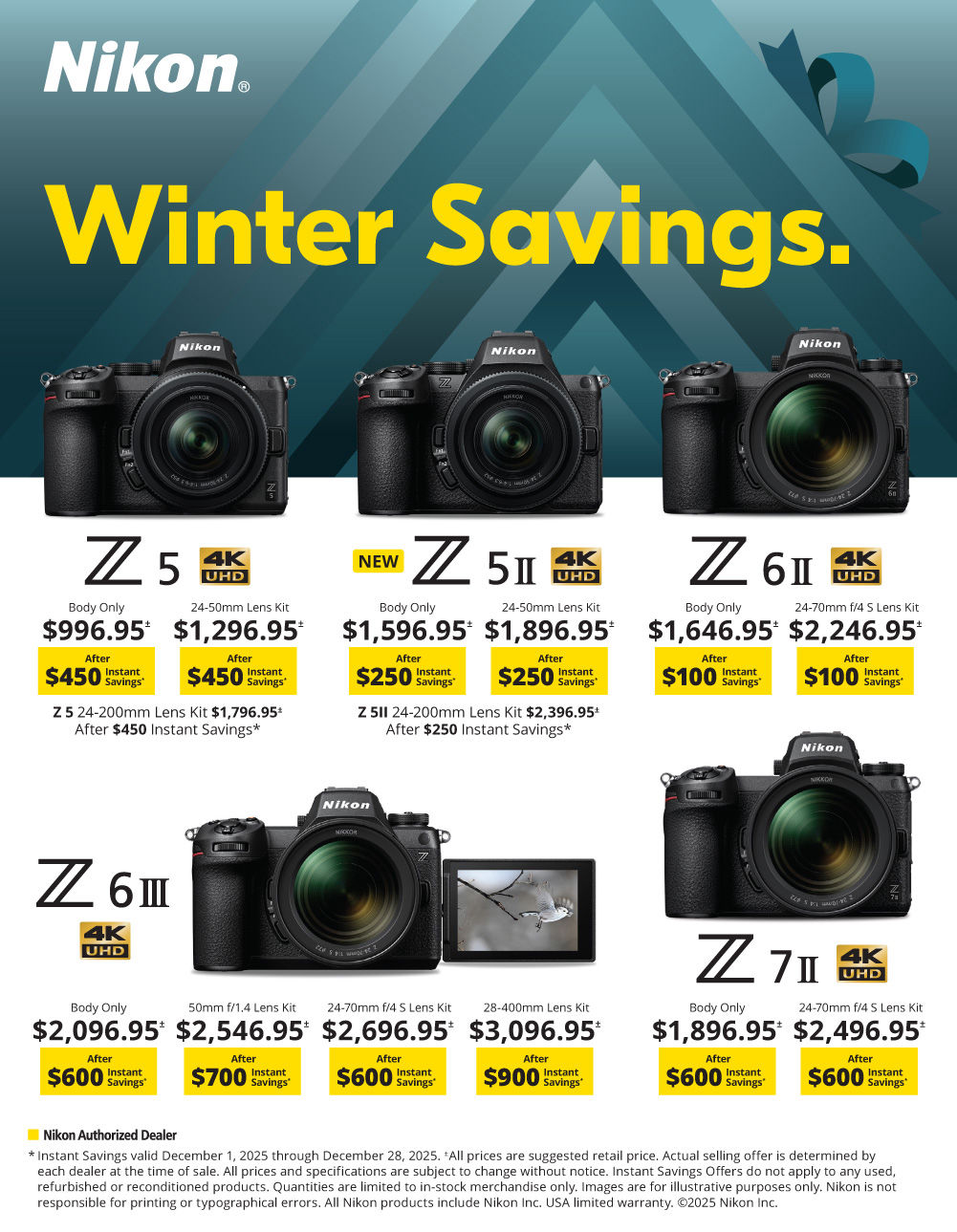 Nikon Winter Savings on Z cameras at K&R