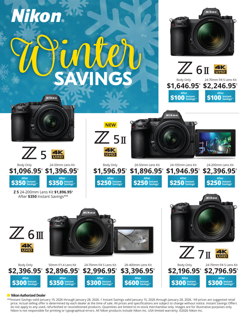 Announcing NIKON Winter Savings deals at K&R Photographics K&R Photo