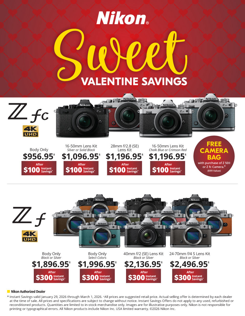 NIKON Zfc /Zf Valentine's Savings at K&R