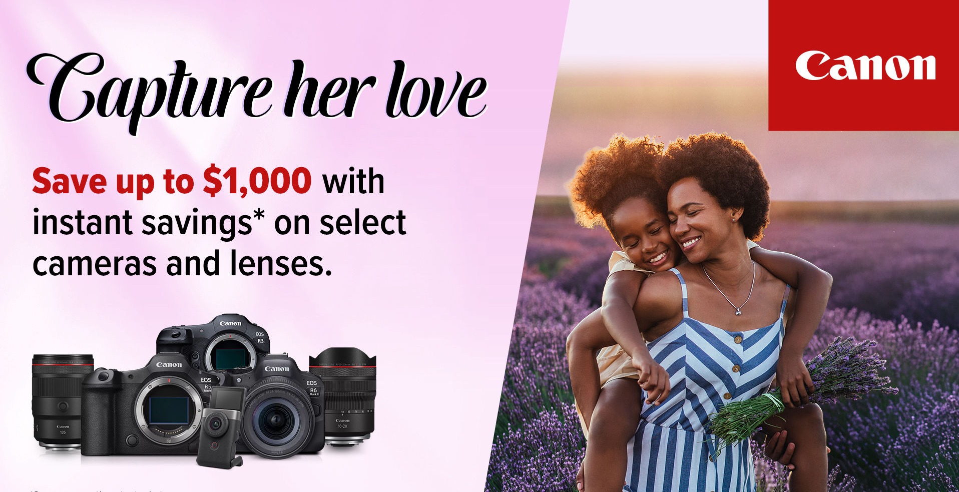 CANON Instant Savings on New Gear for your Passion  on canon lenses and Canon Cameras at K&R Photographics