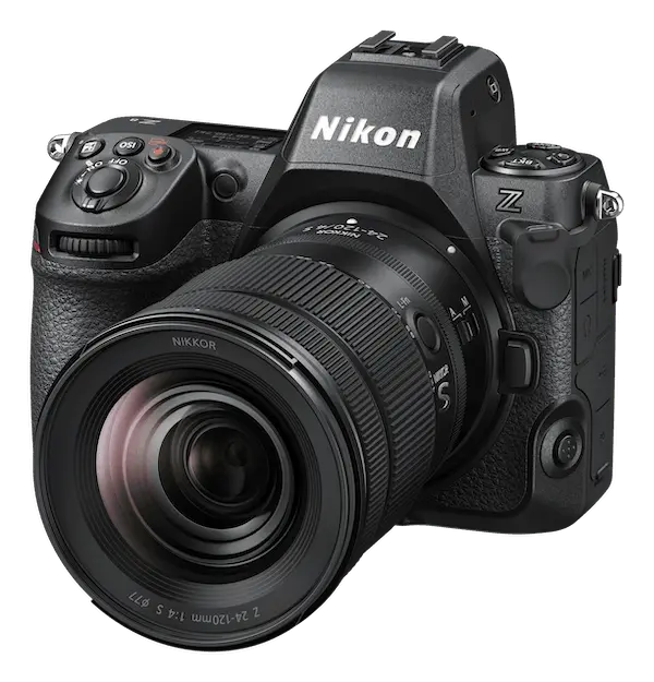 NIKON Cameras Sales & Service. New NIKON Z8 • 45.7MP stacked CMOS sensor and EXPEED 7 processing engine. • Nikon’s most advanced autofocus system. AF algorithm developed using deep learning technology, detects focus as low as -9 EV, combines subject detection and 3D tracking. Detects and tracks people, dogs, cats, birds, cars, bikes, motorcycles, trains and planes. • Internal 8K/60p and 4K/120p video. • Internal 12-bit N-RAW and ProRes RAW recording. • Flexible still image file formats. RAW 14-bit, High Efficiency RAW, 10-bit HEIF and JPEG 8-bit. • Blazing fast continuous shooting. 20, 30, 60 and 120 fps shooting options. • Beautiful portraits made easy. Skin Softening, Portrait Impression Balance and Improved White Balance features