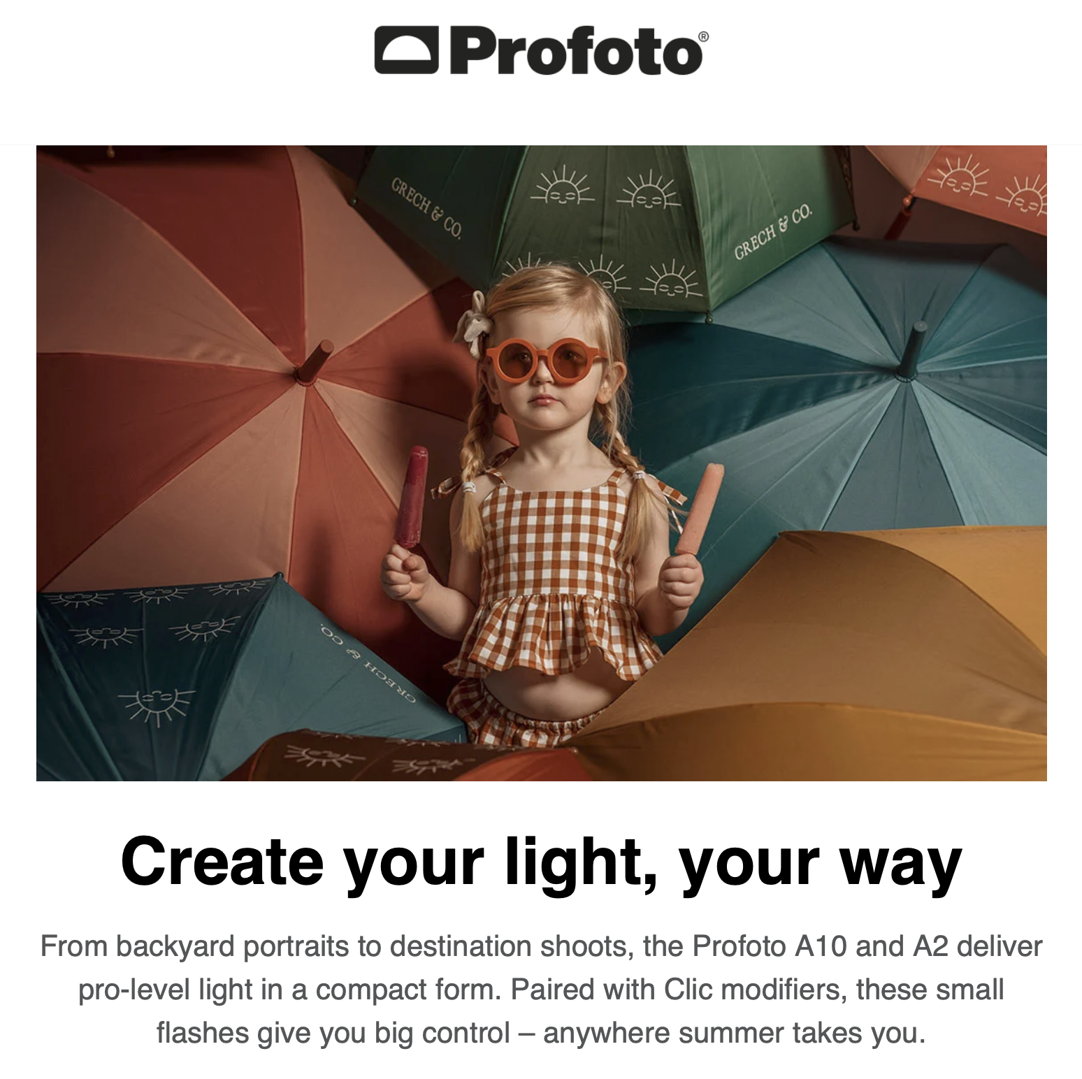 Profoto Create your light.  Buy from K & R
