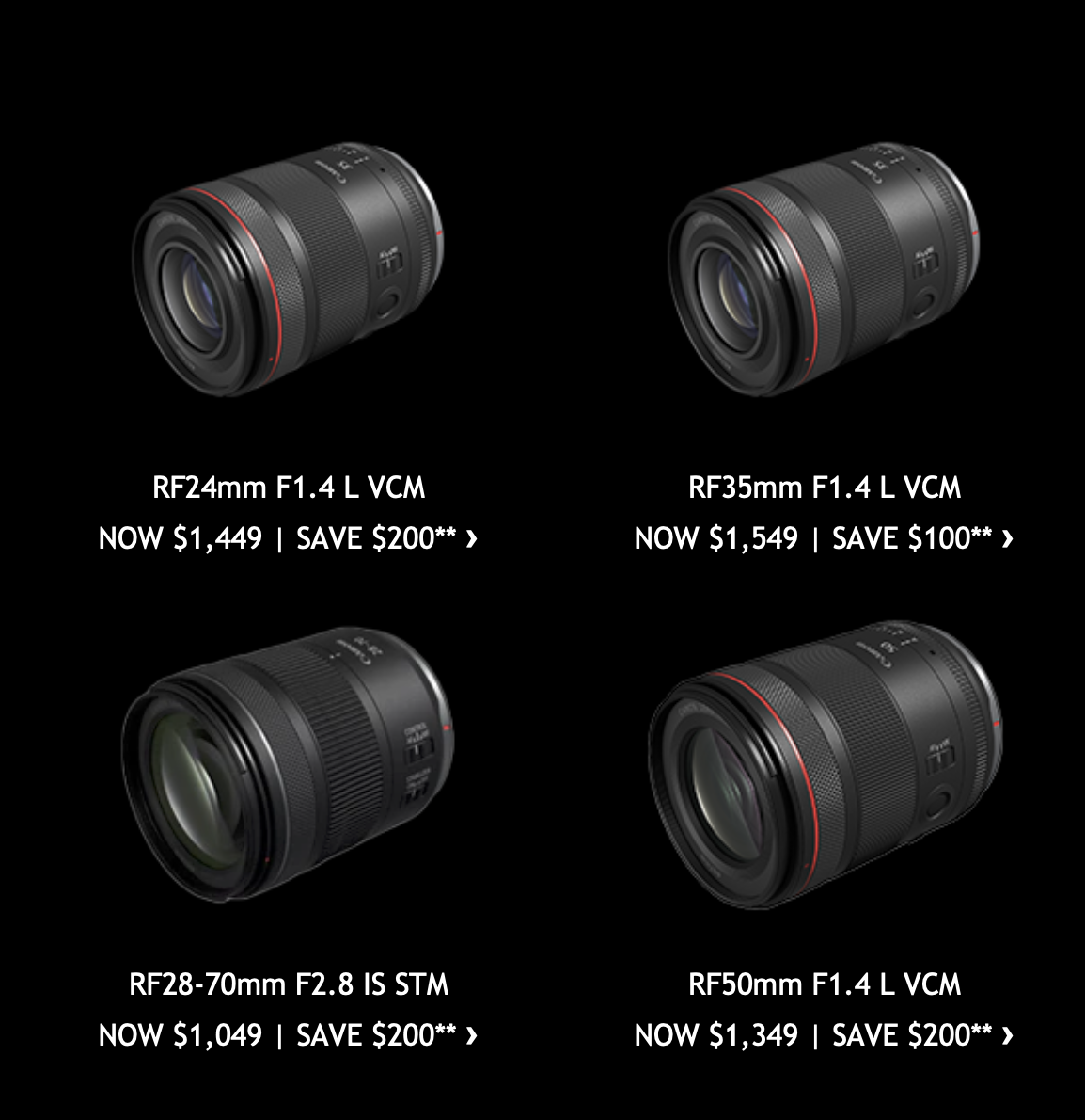 Canon Black Friday lens deals K&R Photographics
