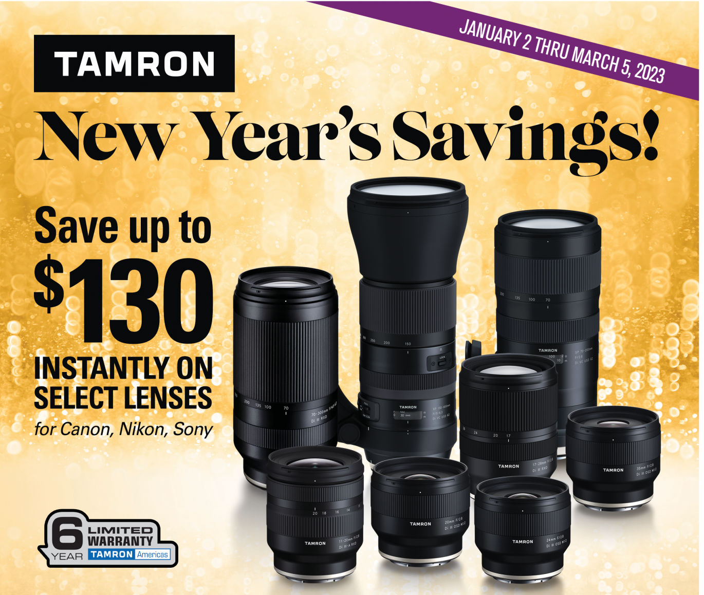 Tamron New Year's  Savings